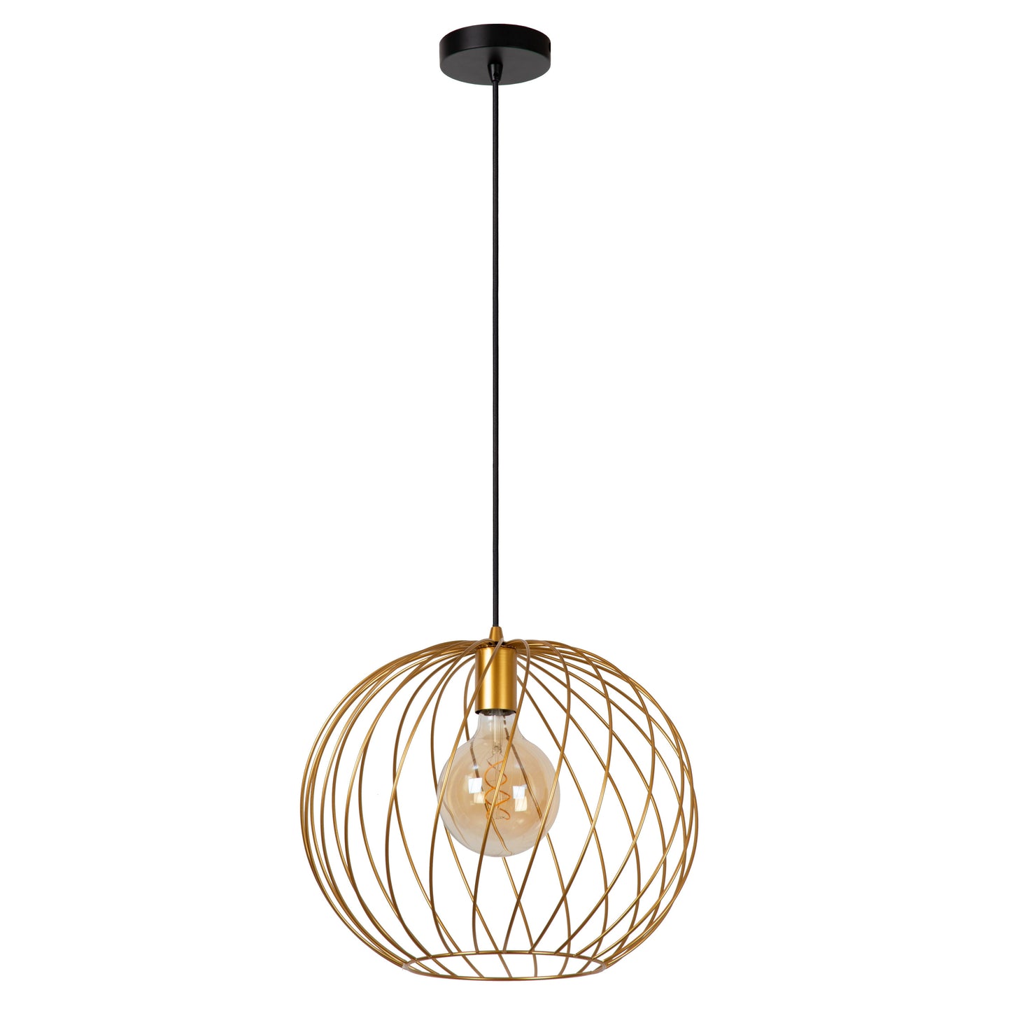 Lucide DANZA - Pendant light - Ø 40 cm - 1xE27 - Matt Gold / Brass