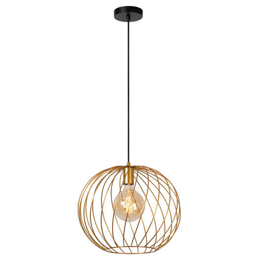 Lucide DANZA - Pendant light - Ø 40 cm - 1xE27 - Matt Gold / Brass