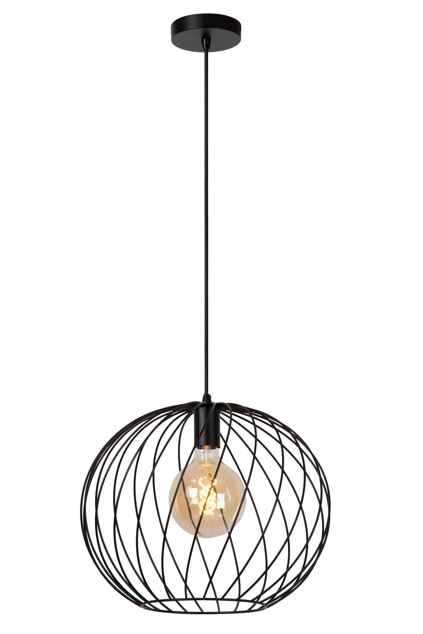 Lucide DANZA - Pendant light - Ø 40 cm - 1xE27 - Black