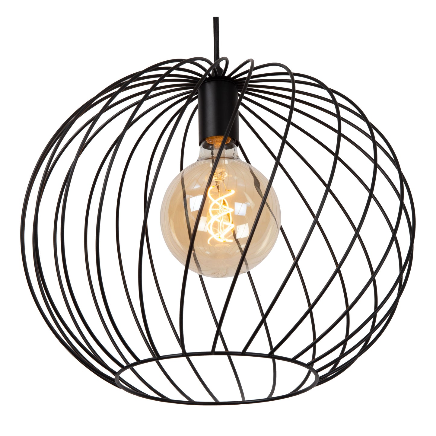 Lucide DANZA - Pendant light - Ø 40 cm - 1xE27 - Black