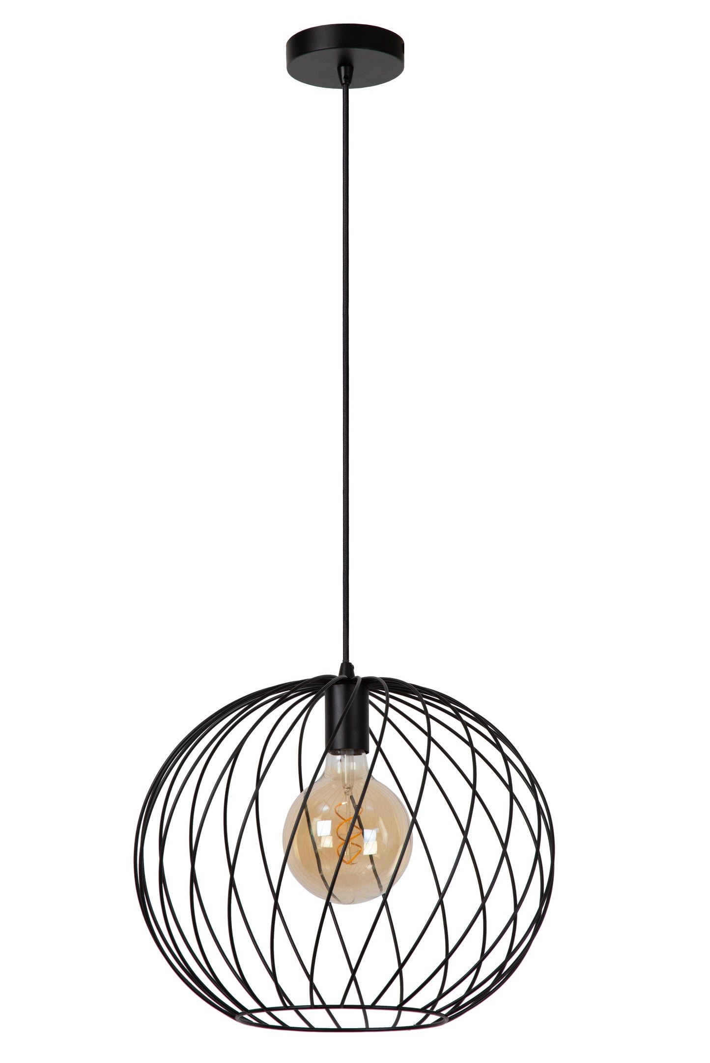 Lucide DANZA - Pendant light - Ø 40 cm - 1xE27 - Black