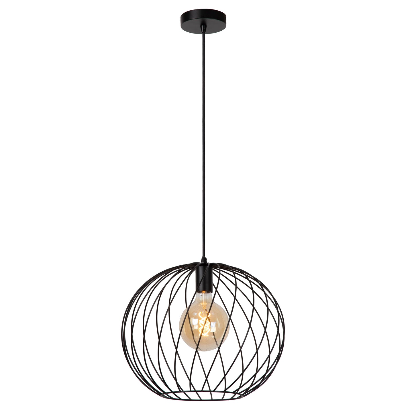 Lucide DANZA - Pendant light - Ø 40 cm - 1xE27 - Black