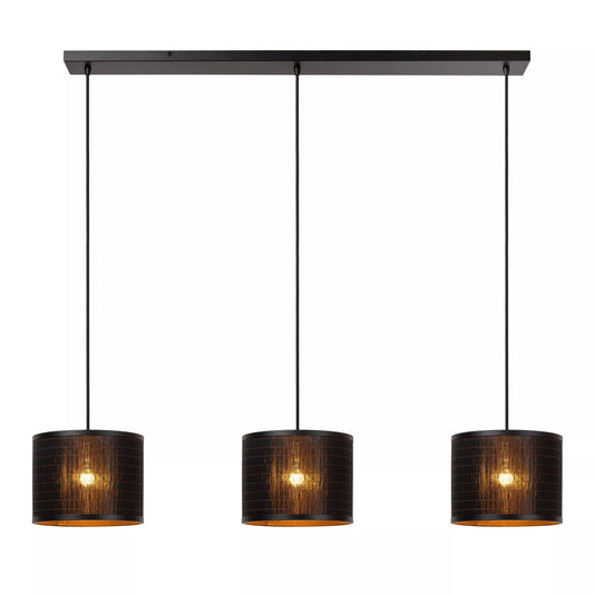 Lucide TAGALOG - Pendant light - Ø 40 cm - 3xE27 - Black | Essential