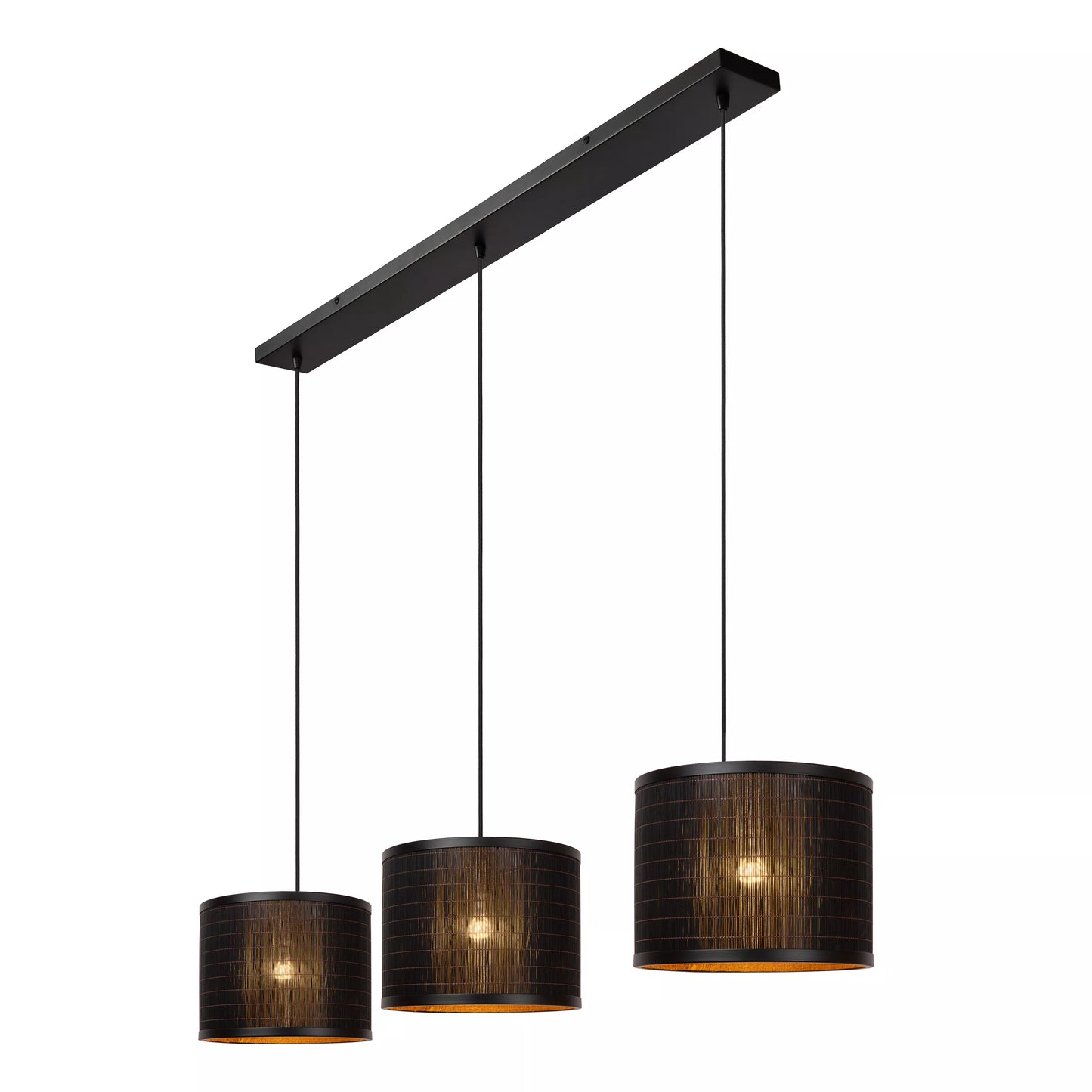 Lucide TAGALOG - Pendant light - Ø 40 cm - 3xE27 - Black | Essential