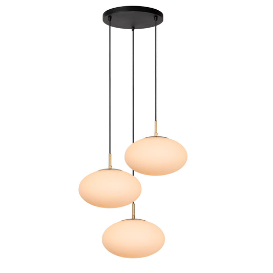 Lucide ELYSEE - Pendant light - Ø 55 cm - 3xE27 - Opal