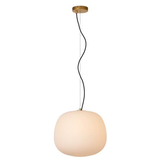 Lucide ELYSEE - Pendant light - Ø 38 cm - 1xE27 - Opal