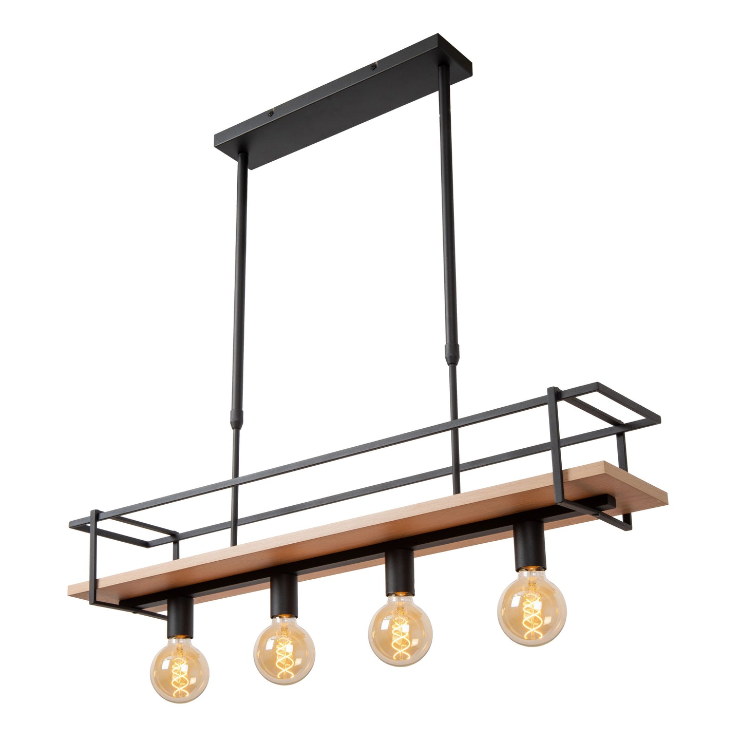 Lucide MILONGA - Pendant light - 4xE27 - Black