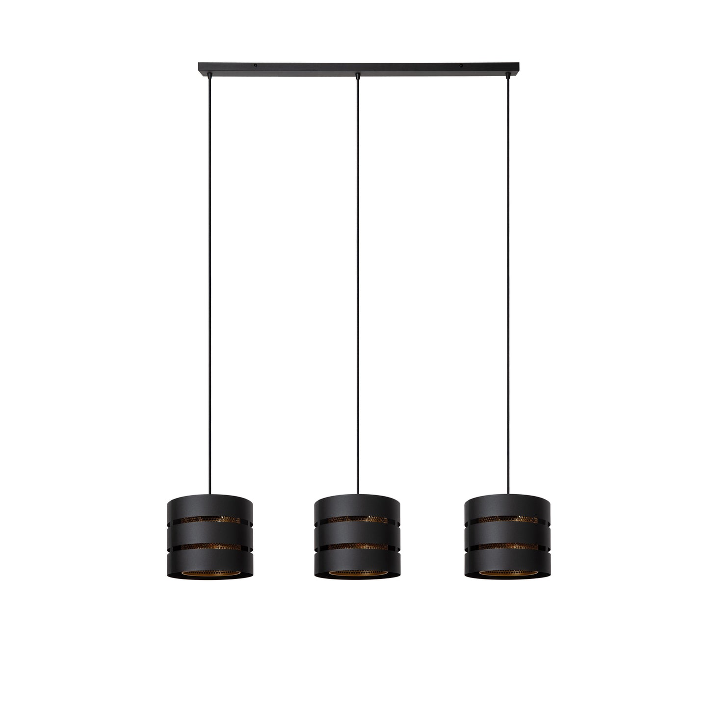 Lucide ROSAS - Pendant light - 3xE27 - Black