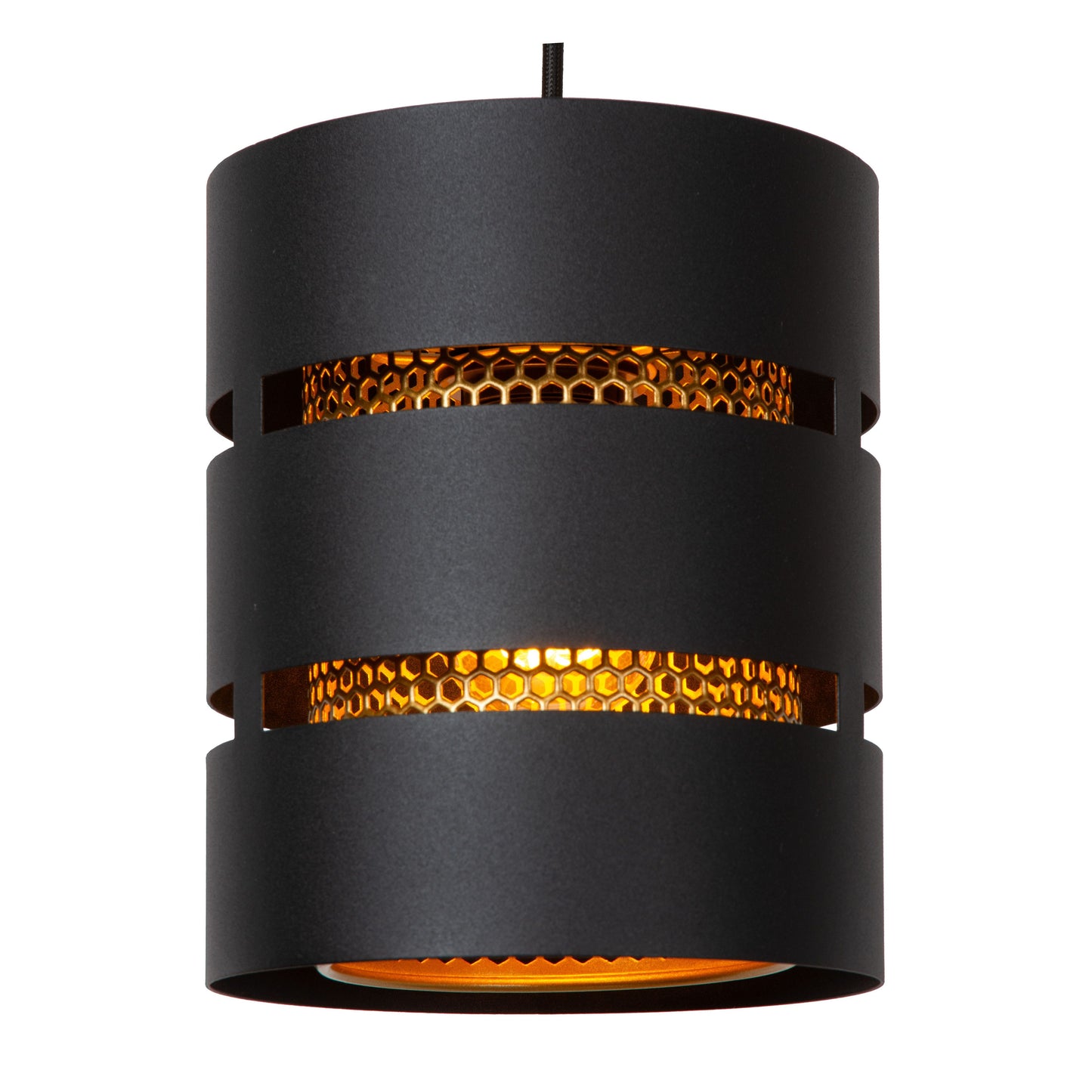 Lucide ROSAS - Pendant light - Ø 43 cm - 3xE27 - Black