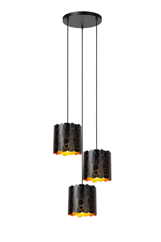 Lucide ALMELO - Pendant light - 3xE27 Black