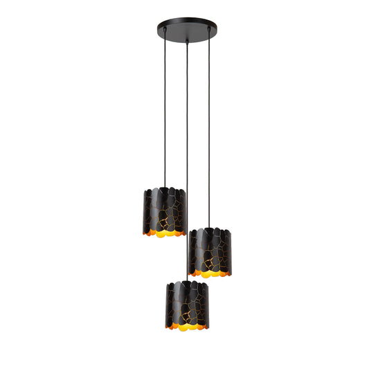 Lucide ALMELO - Pendant light - 3xE27 Black