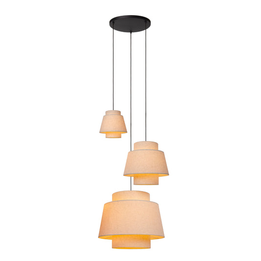 Lucide TRIBUTE - Pendant light - 3xE27 - Cream