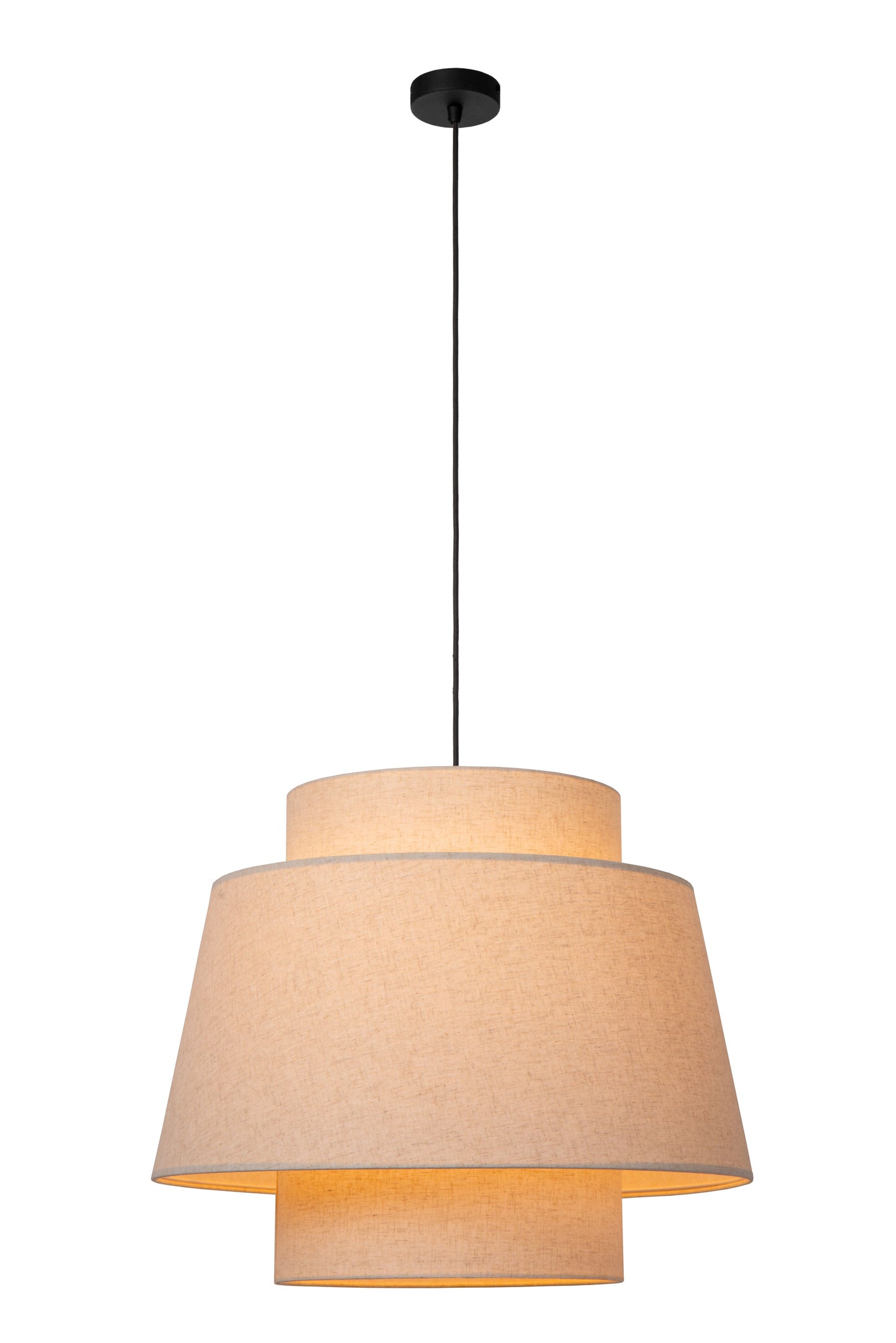 Lucide TRIBUTE - Pendant light - Ø 60 cm - 1xE27 - Cream