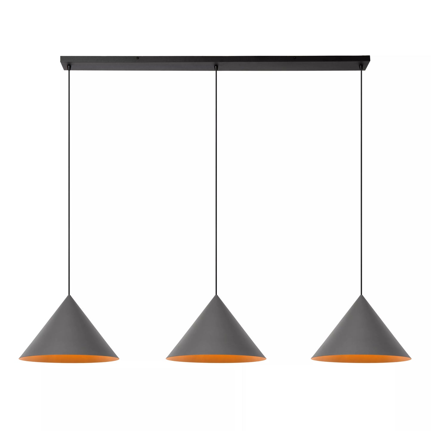 Lucide SPITZE - Pendant light - 3xE27 - Grey | Vibes