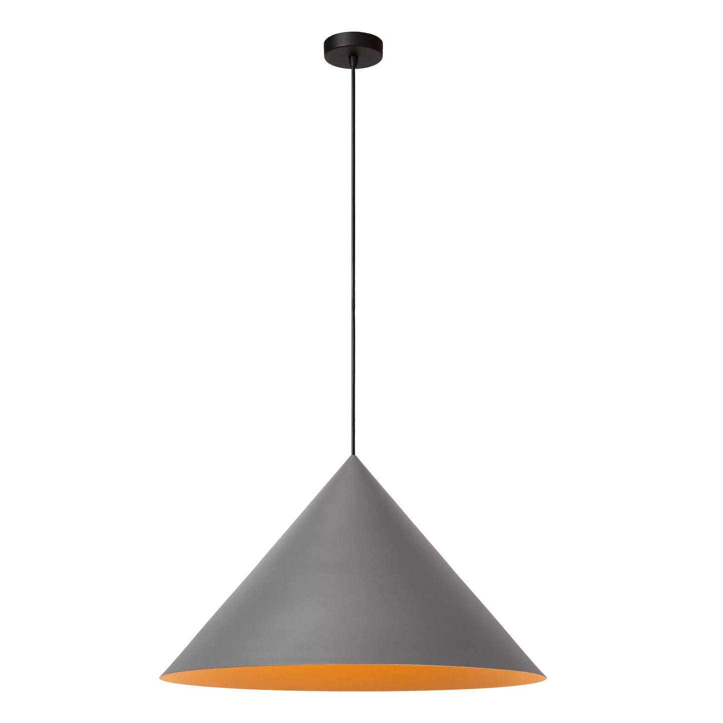Lucide SPITZE - Pendant light - Ø 60 cm - 1xE27 - Grey | Vibes