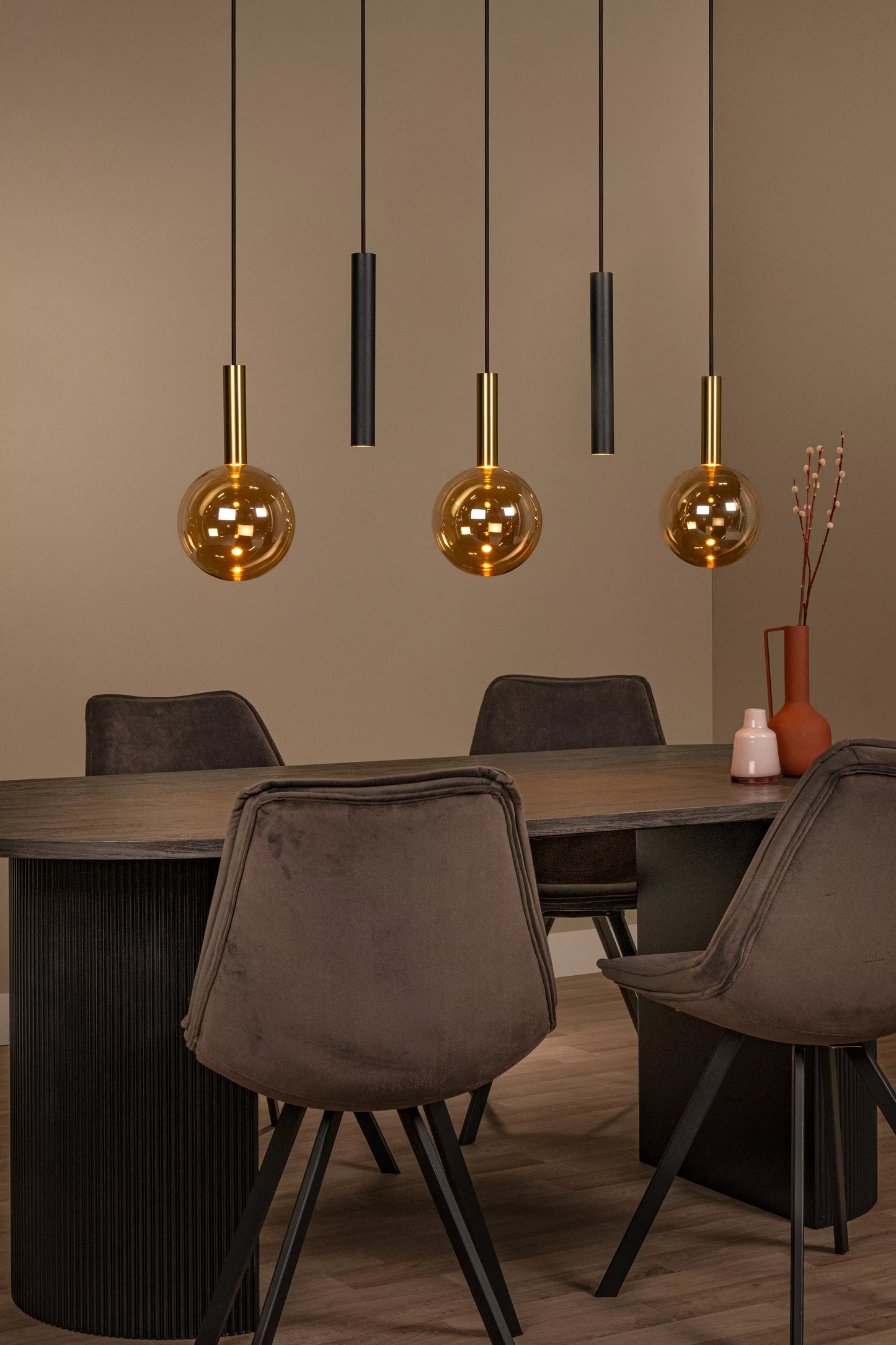 Lucide JOSIANE - Pendant light - 3xG9 - Amber | Vibes