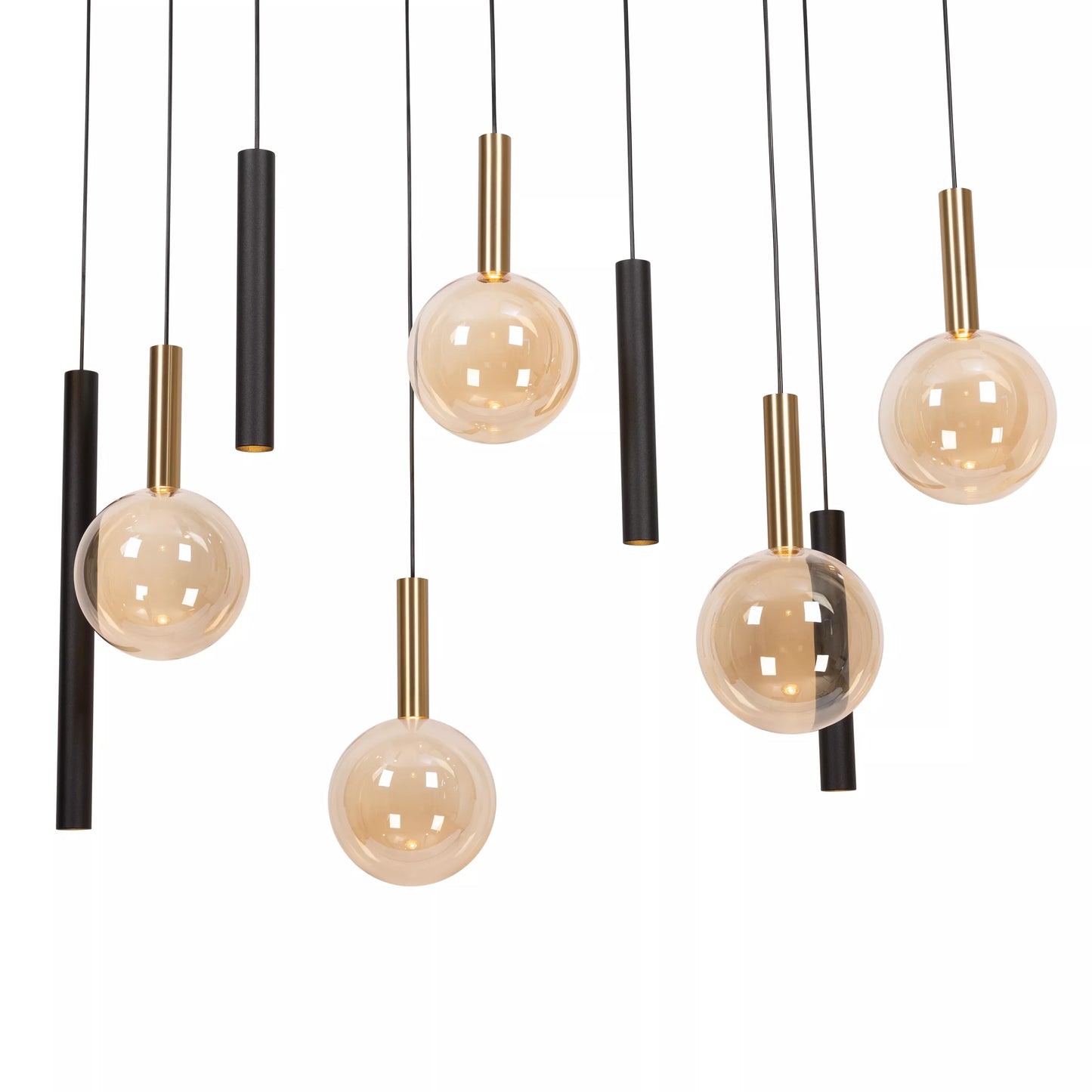 Lucide JOSIANE - Pendant light - 7xG9 - Black | Vibes