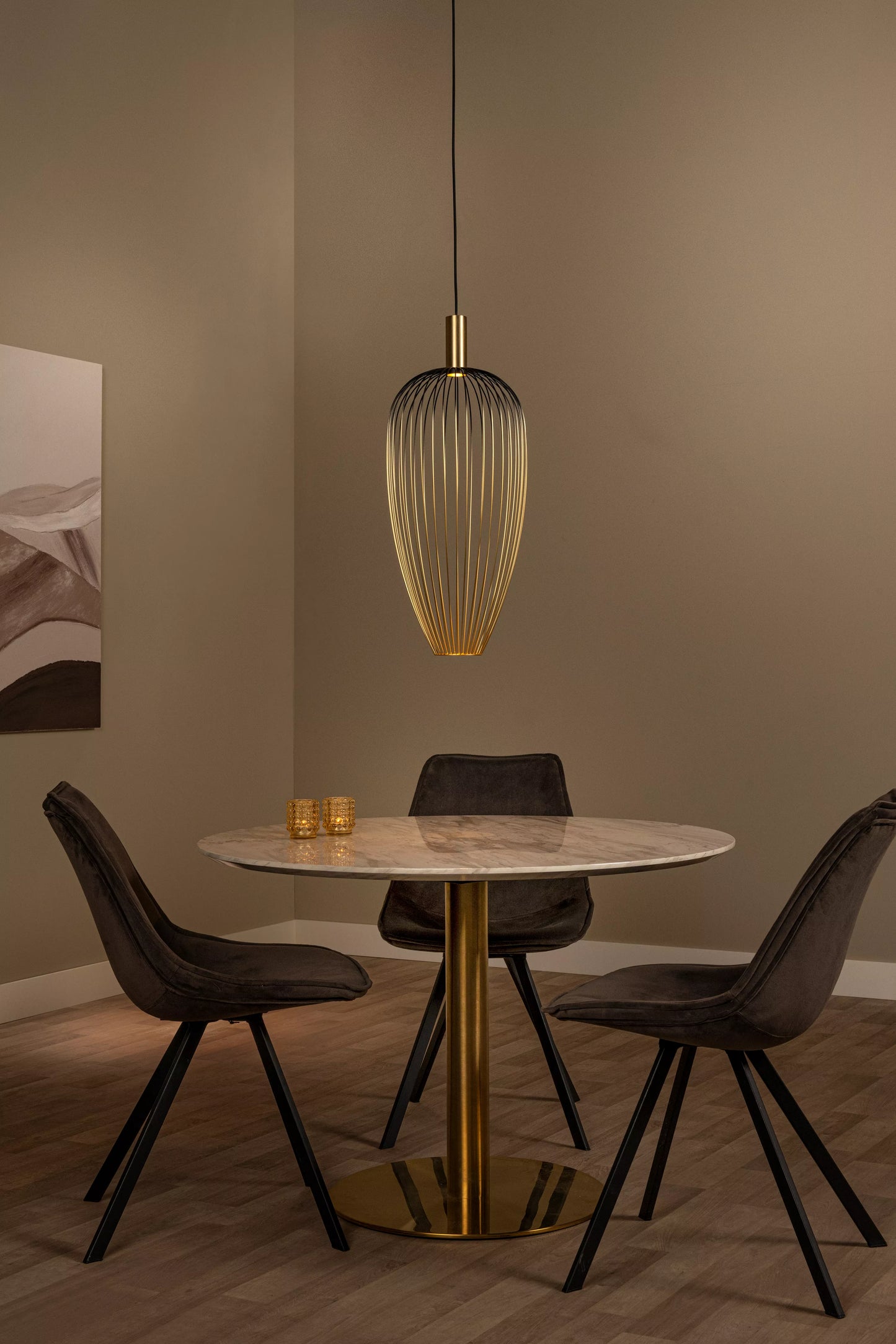 Lucide AURELIE - Pendant light - Ø 30 cm - 1xGU10 (MR11) - Gold | Vibes