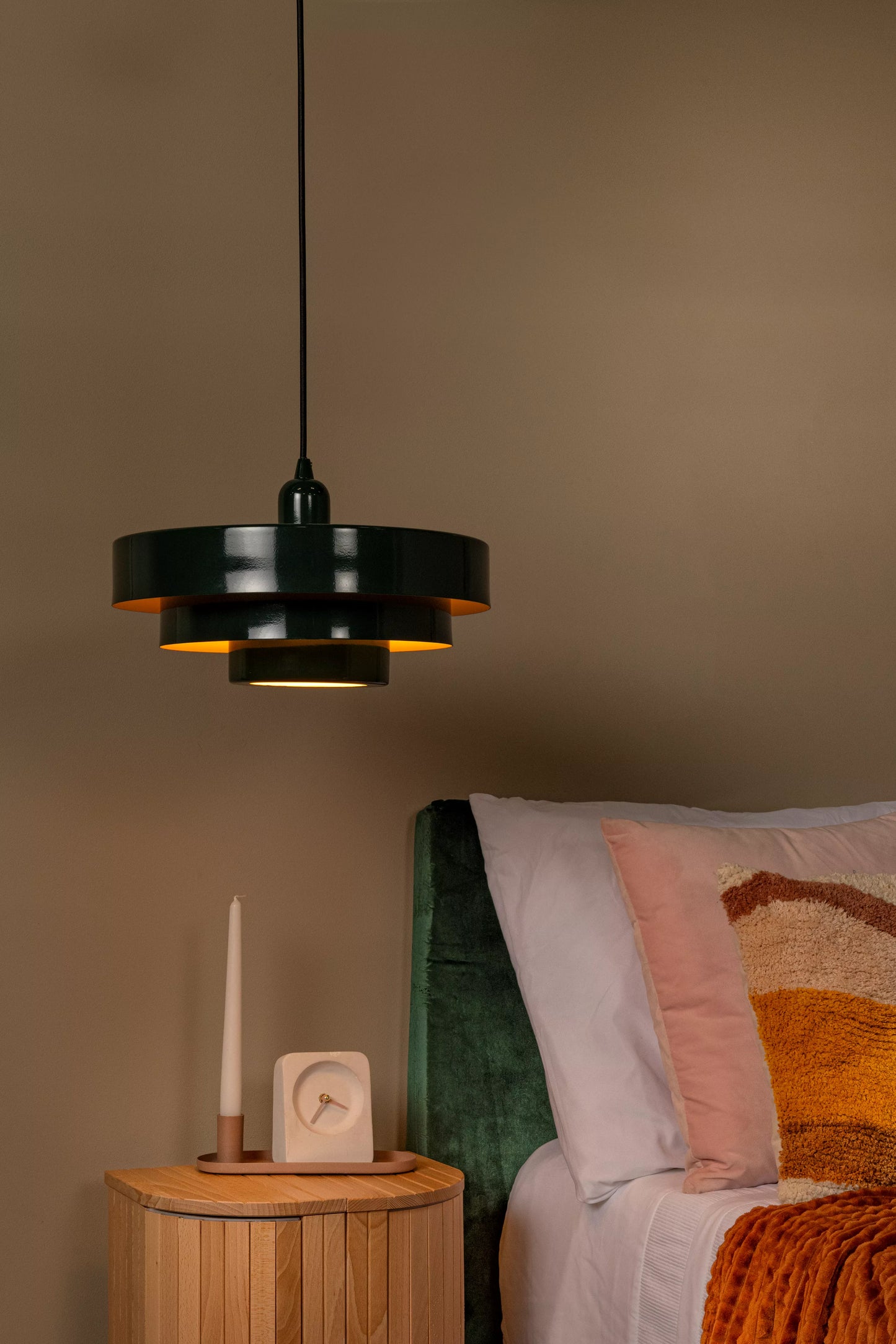 Lucide RUNA - Pendant light - Ø 35 cm - 1xE27 - Green | Essential