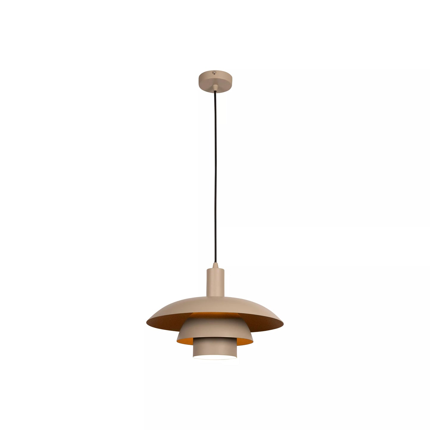 Lucide BRUNO - Pendant light - Ø 38 cm - 1xE27 - Taupe | Essential