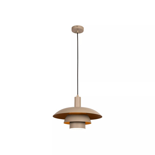 Lucide BRUNO - Pendant light - Ø 38 cm - 1xE27 - Taupe | Essential