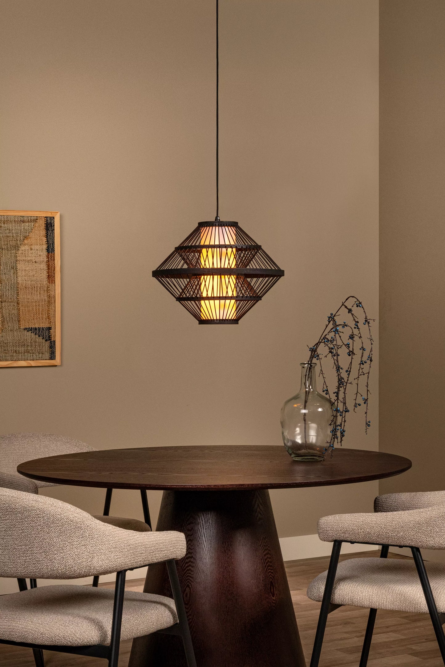 Lucide PASQUINO - Pendant light - Ø 40 cm - 1xE27 - Black | Essential