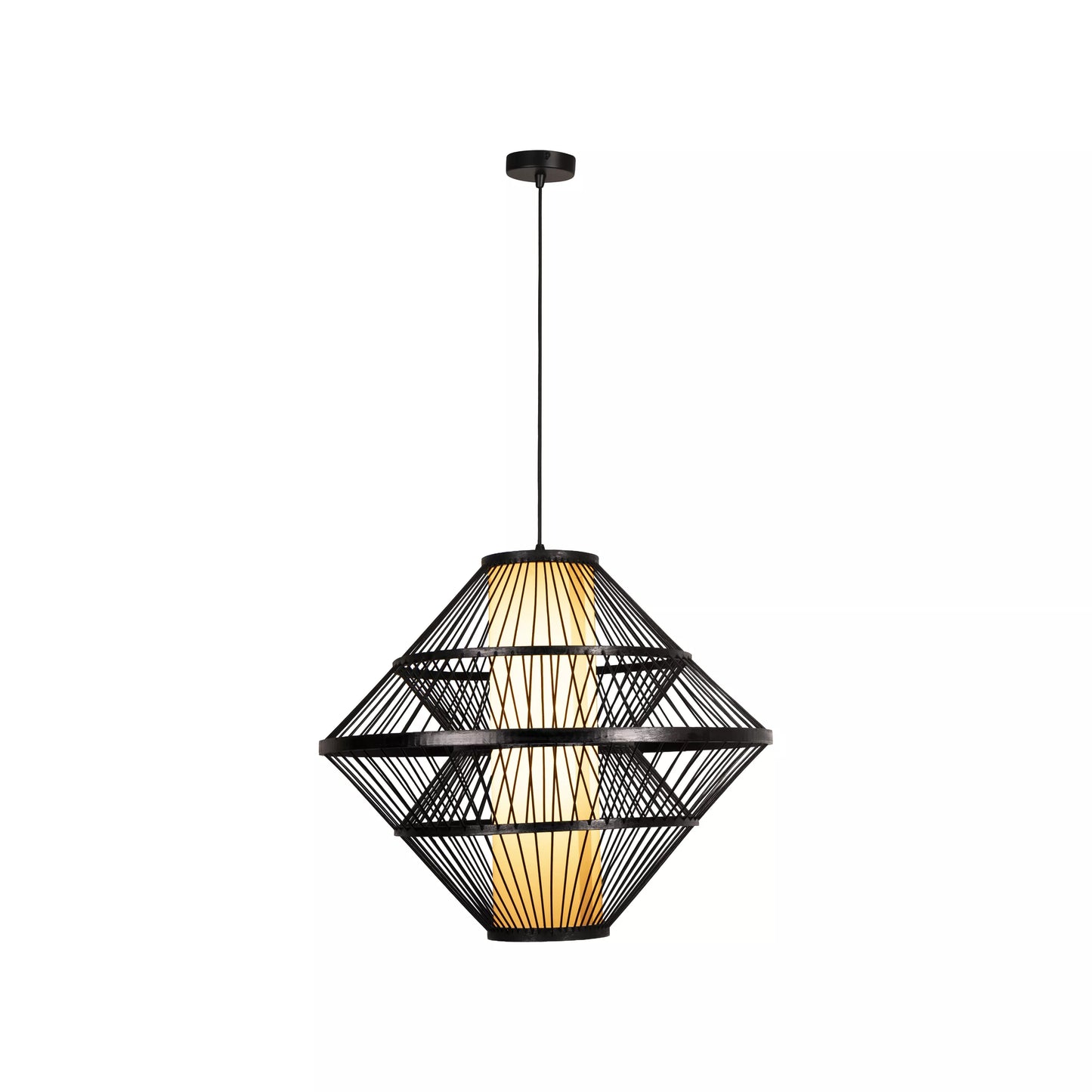 Lucide PASQUINO - Pendant light - Ø 60 cm - 1xE27 - Black | Essential
