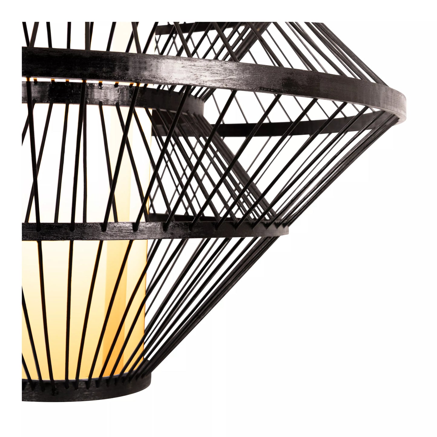Lucide PASQUINO - Pendant light - Ø 60 cm - 1xE27 - Black | Essential