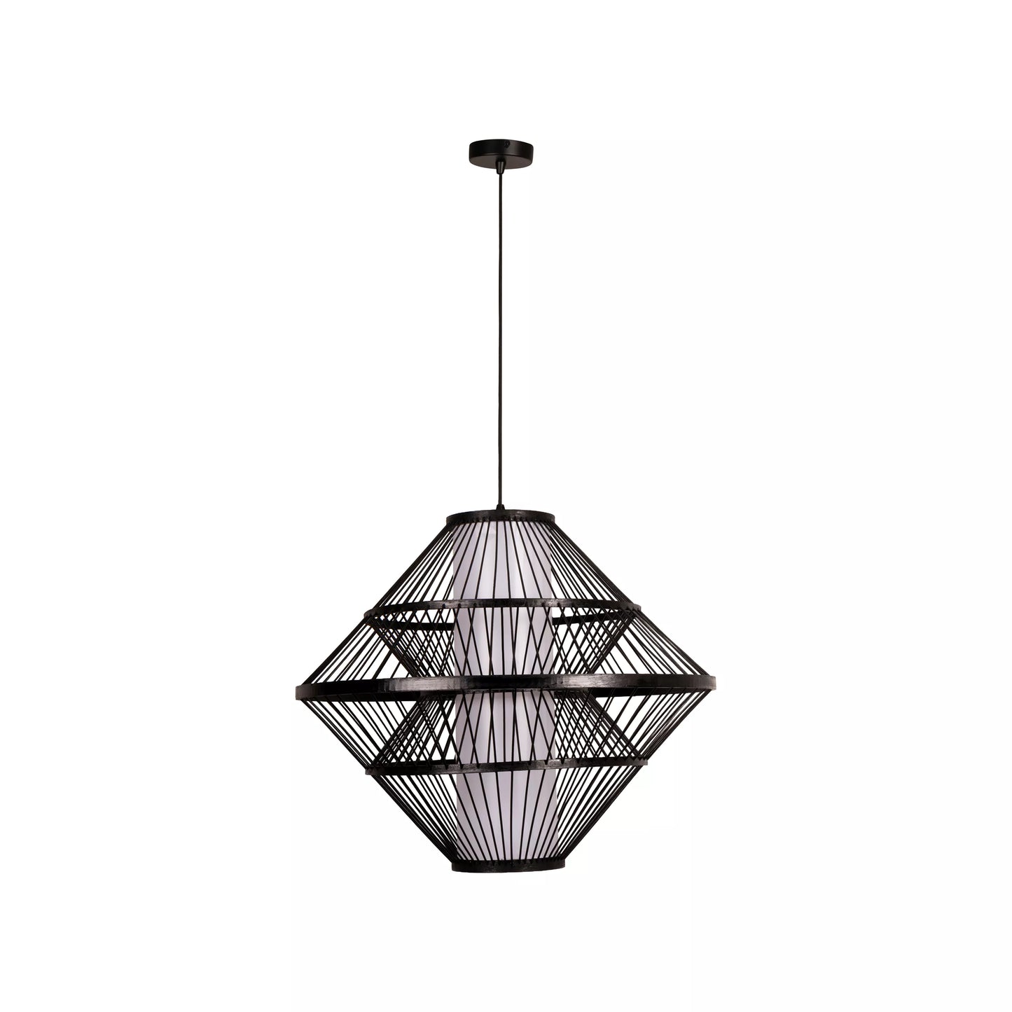Lucide PASQUINO - Pendant light - Ø 60 cm - 1xE27 - Black | Essential
