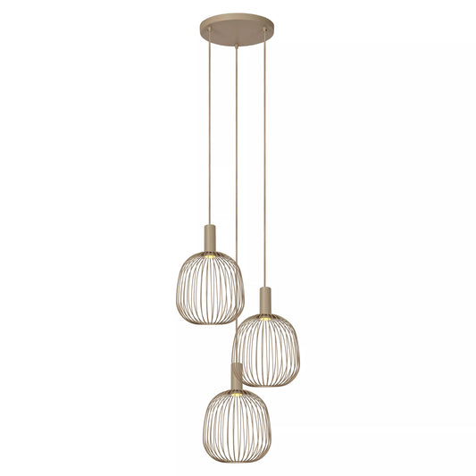 Lucide ESTEREL - Pendant light - 3xGU10 (MR11) - Taupe | Essential