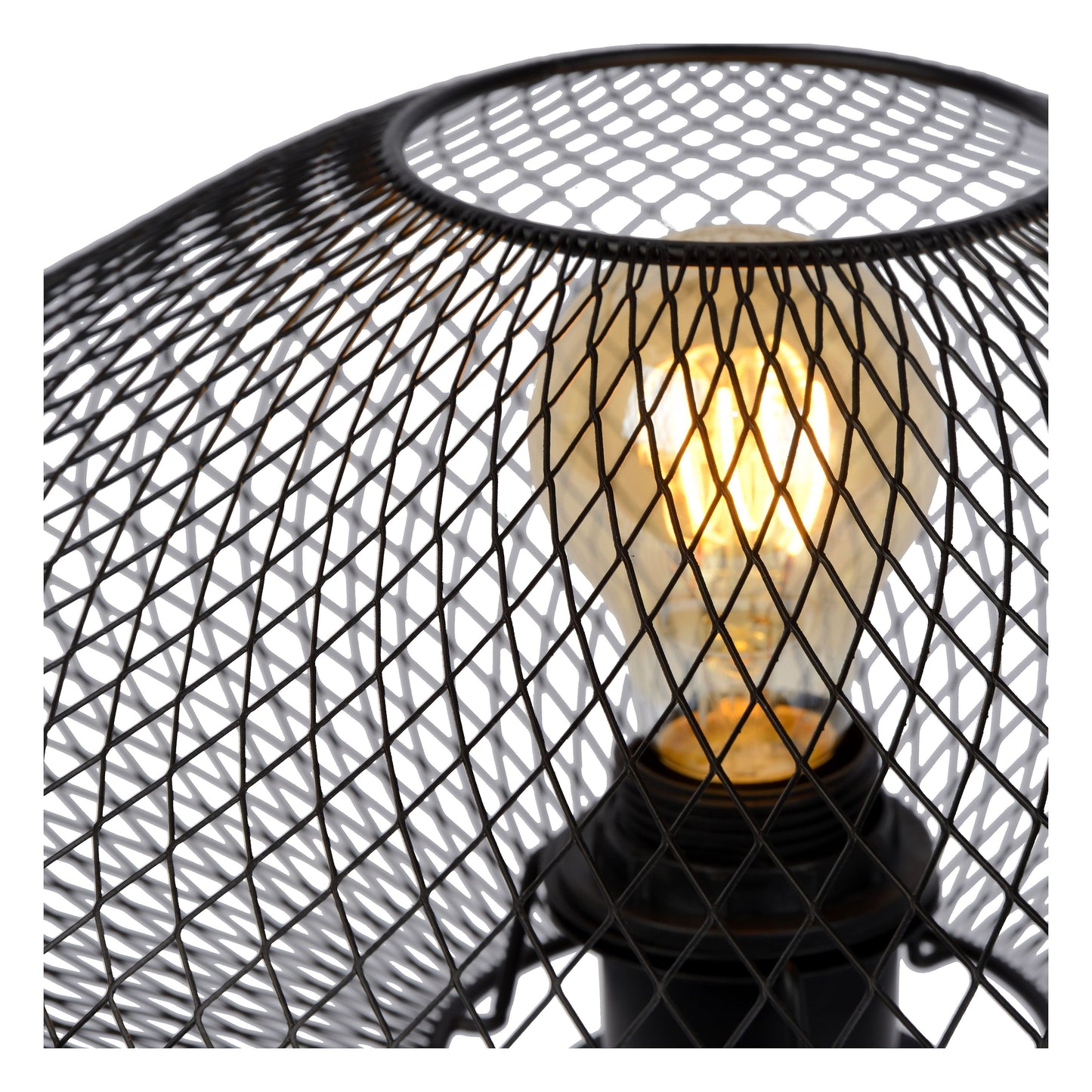 Lucide MESH - Table lamp - Ø 30 cm - 1xE27 - Black