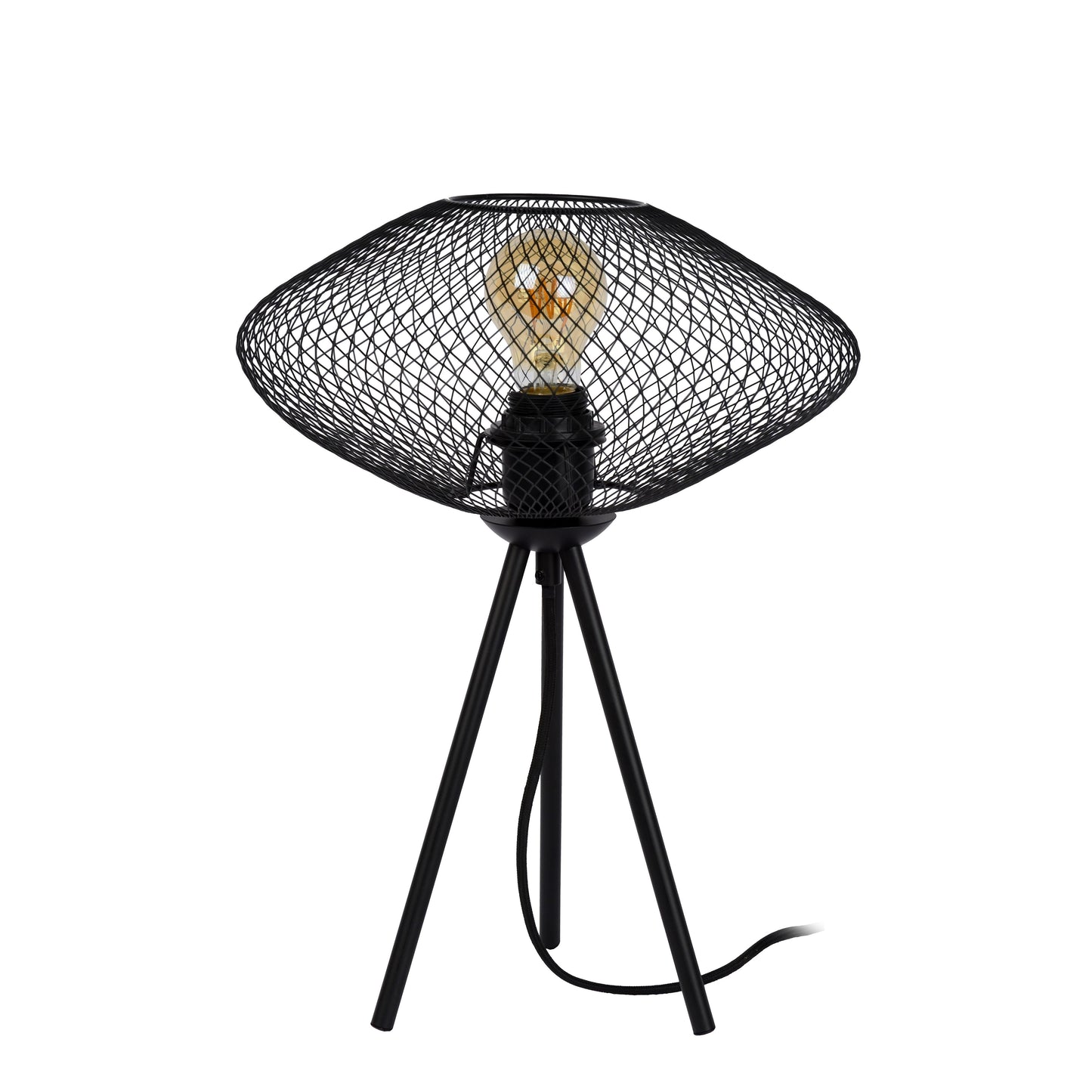 Lucide MESH - Table lamp - Ø 30 cm - 1xE27 - Black