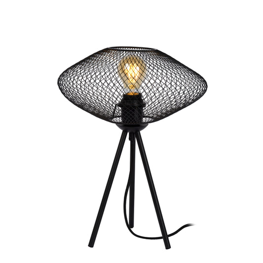 Lucide MESH - Table lamp - Ø 30 cm - 1xE27 - Black