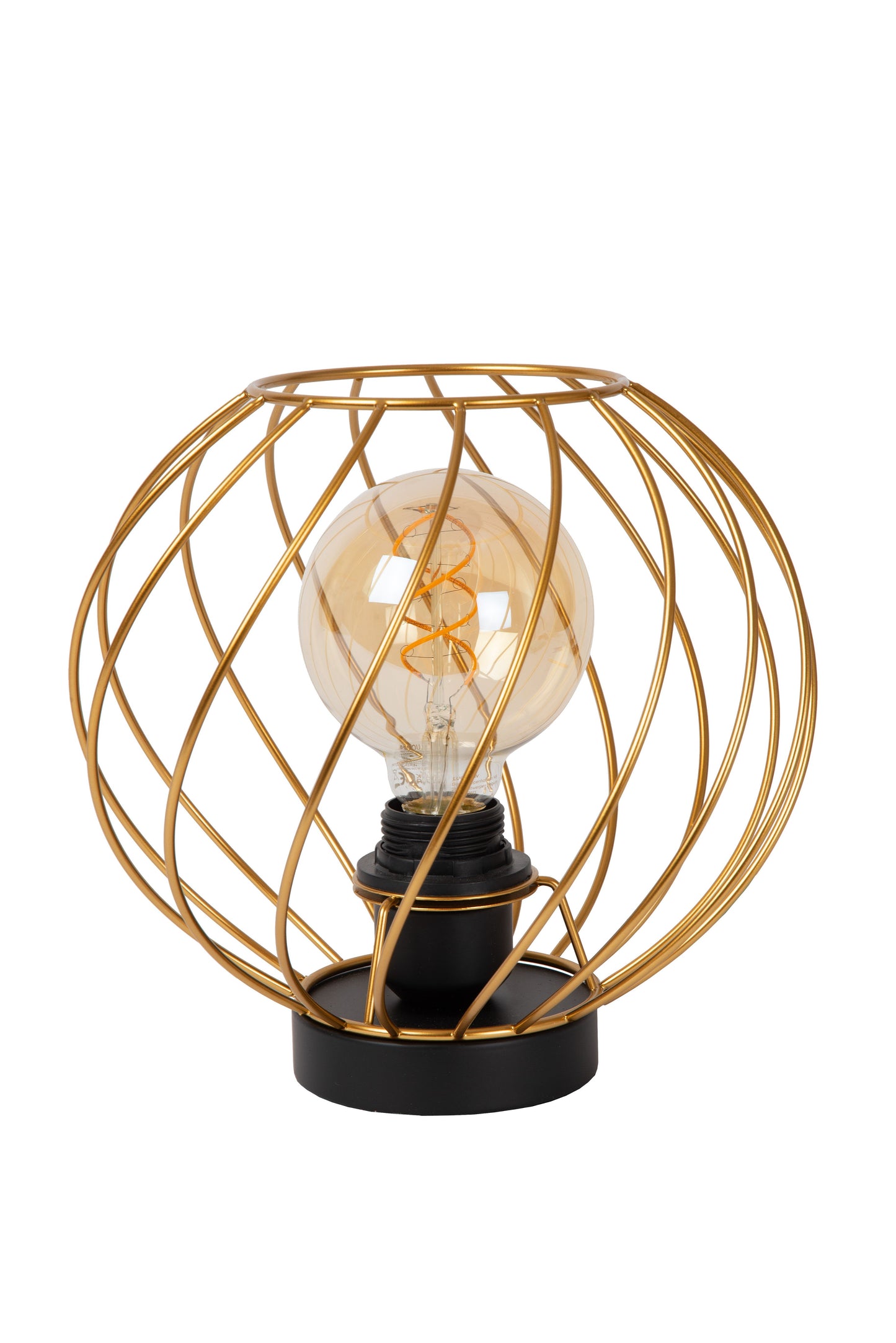 Lucide DANZA - Table lamp - Ø 25 cm - 1xE27 - Matt Gold / Brass