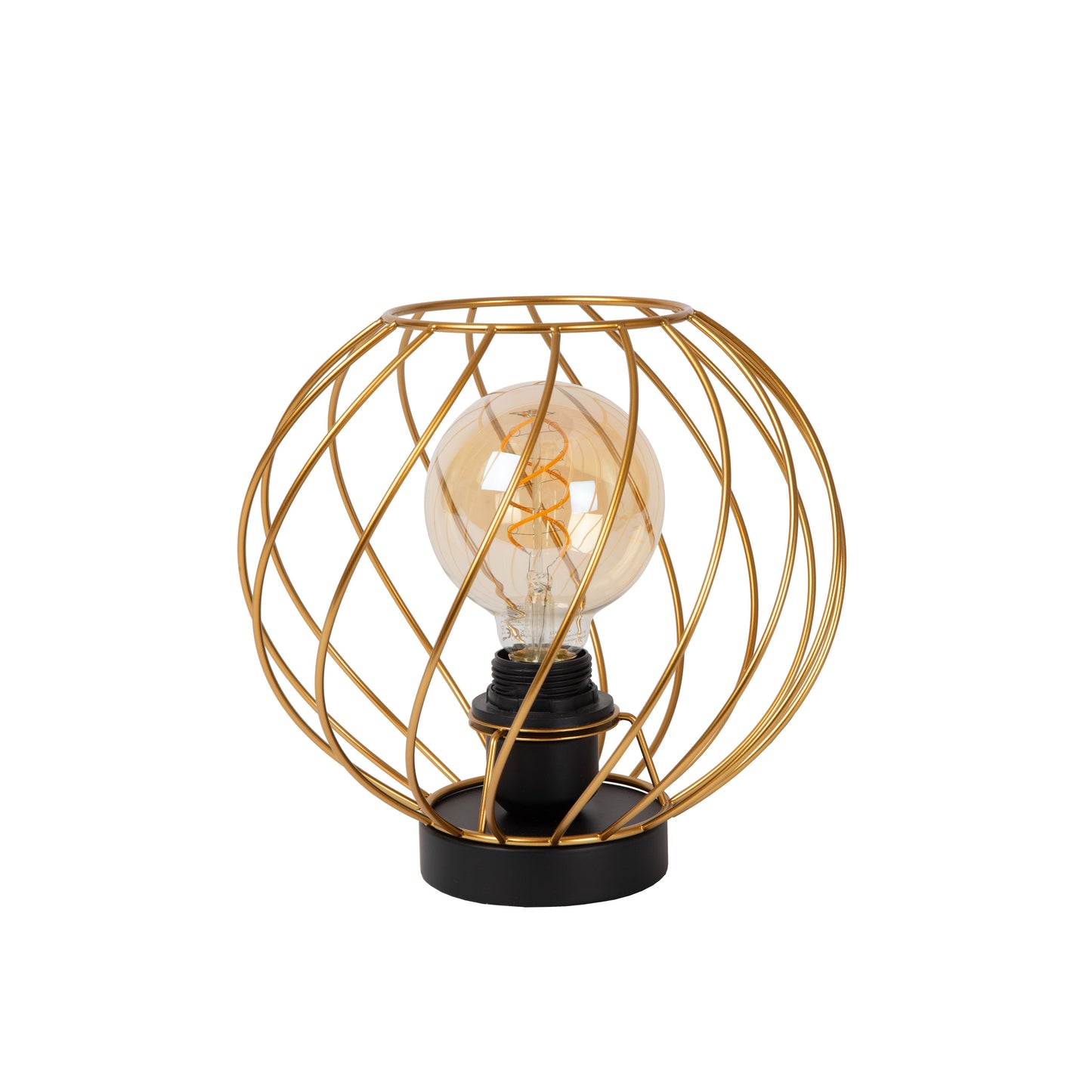 Lucide DANZA - Table lamp - Ø 25 cm - 1xE27 - Matt Gold / Brass