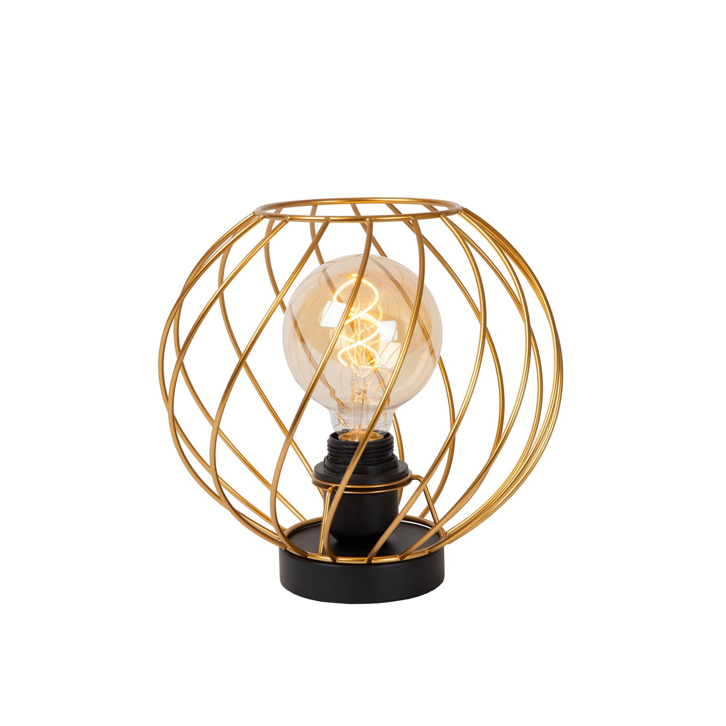 Lucide DANZA - Table lamp - Ø 25 cm - 1xE27 - Matt Gold / Brass