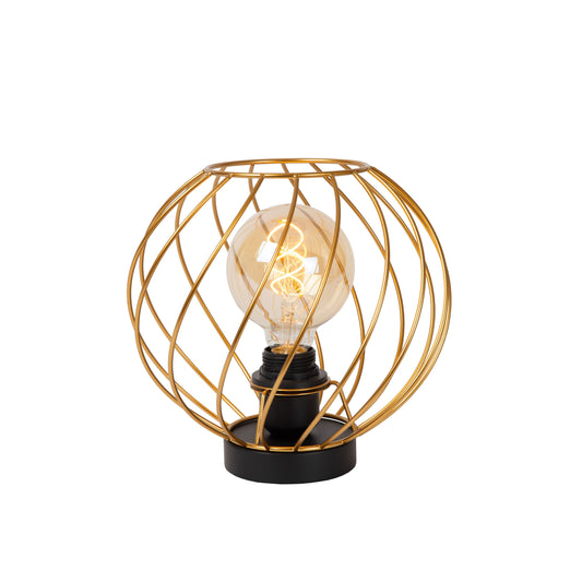 Lucide DANZA - Table lamp - Ø 25 cm - 1xE27 - Matt Gold / Brass