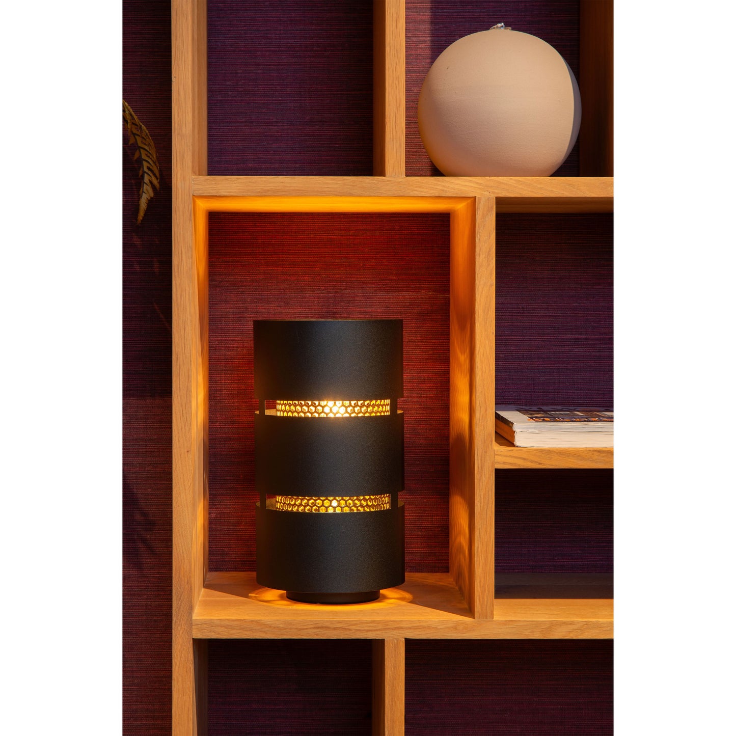 Lucide ROSAS - Table lamp - Ø 16 cm - 1xE27 - Black