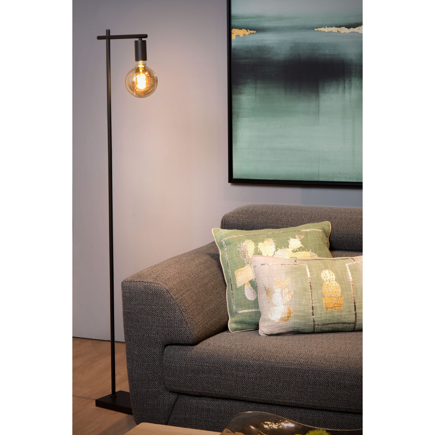 Lucide LEANNE - Floor lamp - 1xE27 - Black