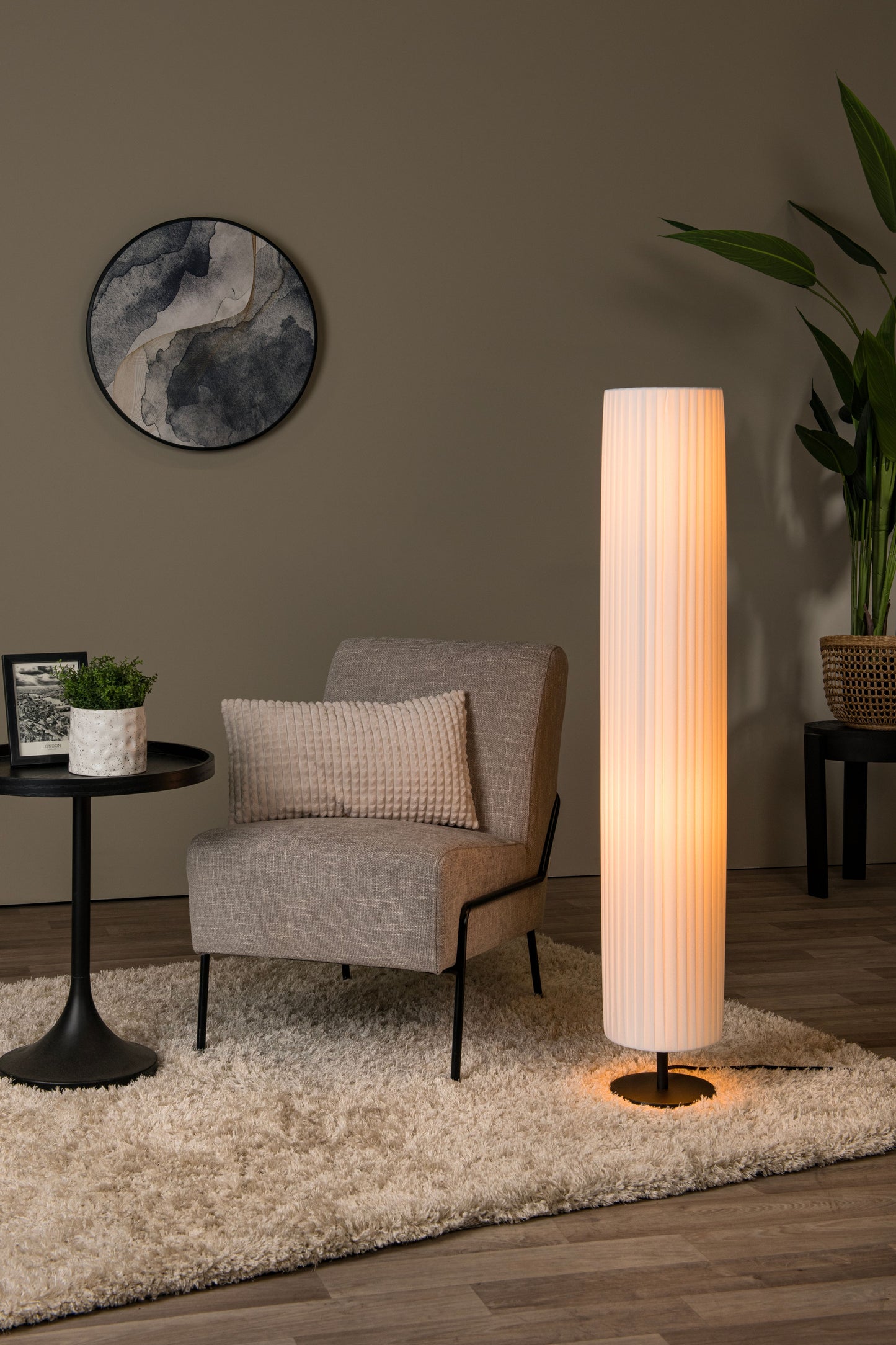 Lucide FOLD - Floor lamp - Ø 20 cm - 2xE27 - White