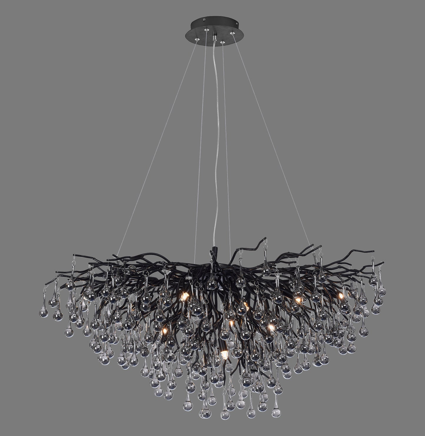 Icicle - Chandelier - Black - By Paul Neuhaus - (2192-18)