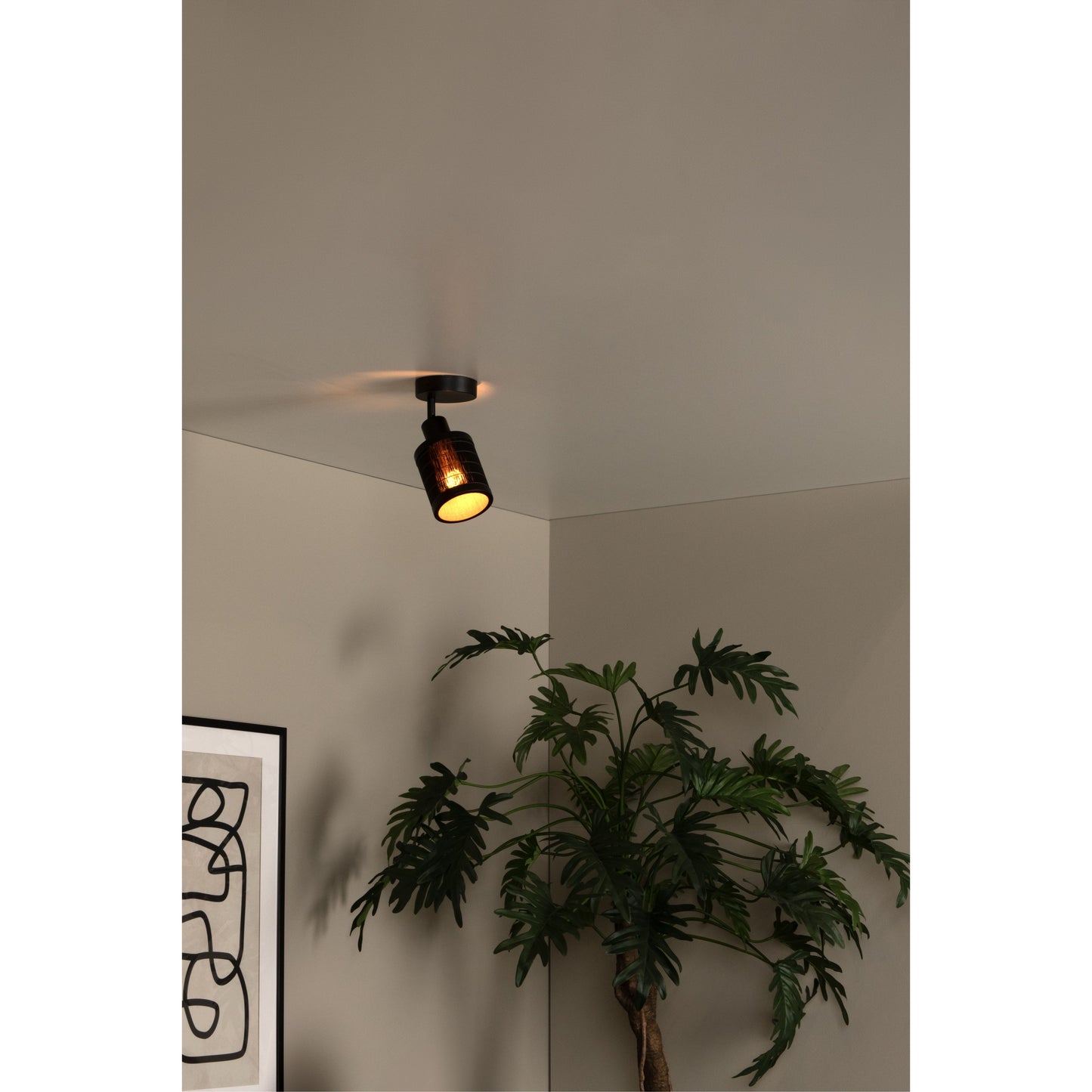 Lucide TAGALOG - Ceiling spotlight - Ø 10 cm - 1xE27 - Black