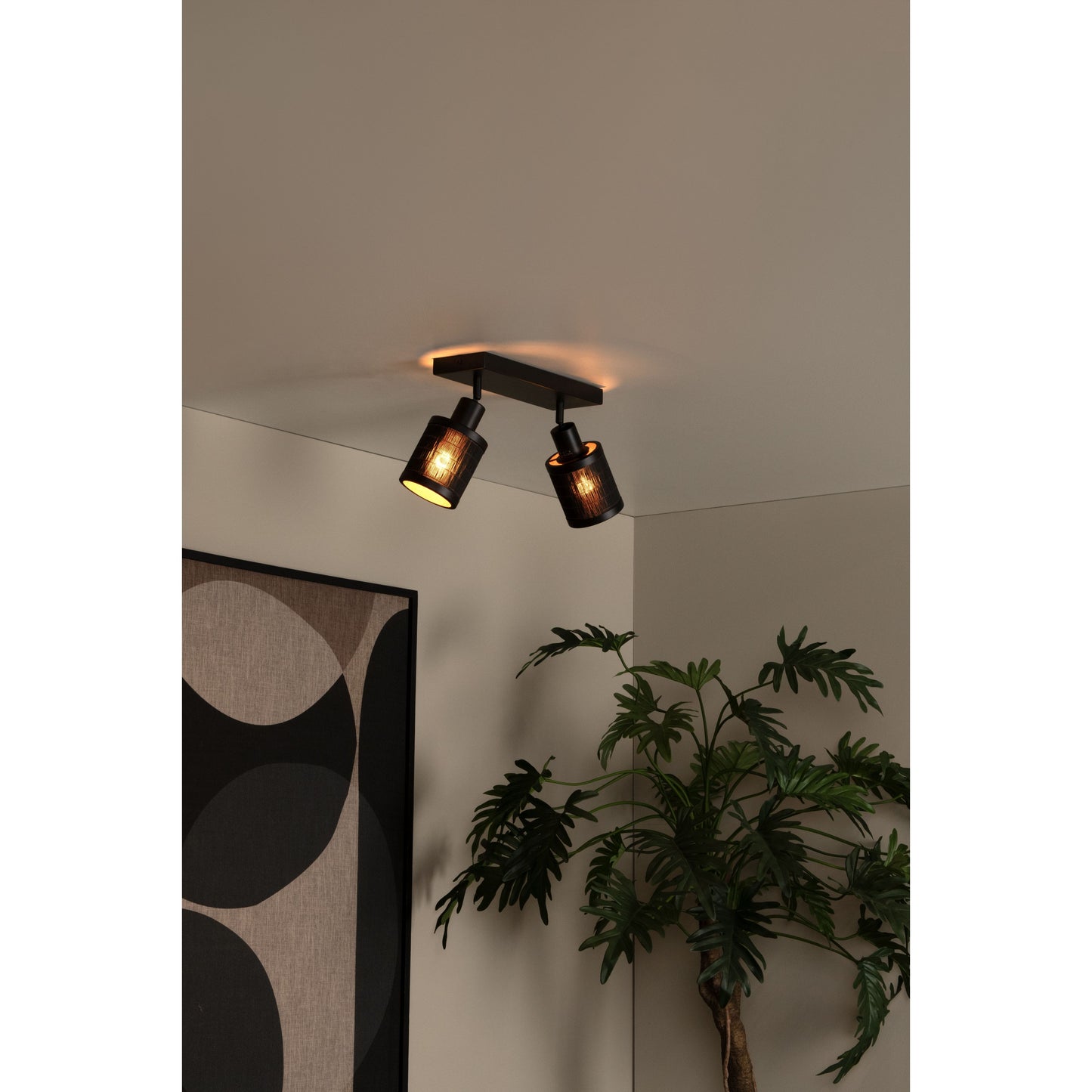 Lucide TAGALOG - Ceiling spotlight - 2xE27 - Black