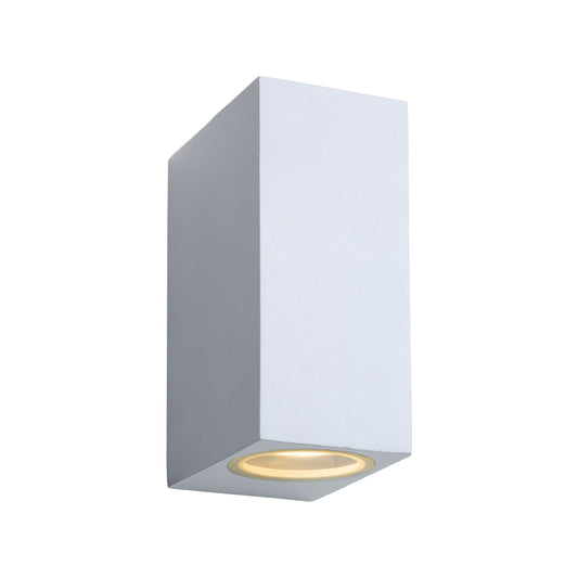 Lucide ZORA-LED - Wall spotlight / Wall light Indoor/Outdoor - LED Dim. - GU10 - 2x5W 3000K - IP44 - White