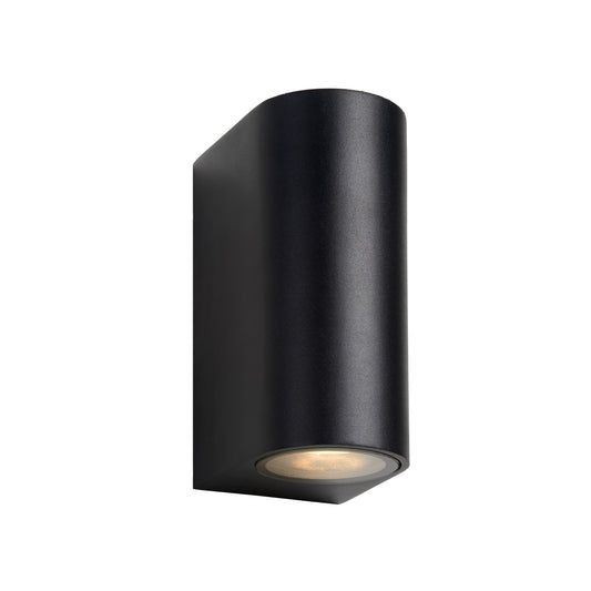 Lucide ZORA-LED - Wall spotlight / Wall light Indoor/Outdoor - LED Dim. - GU10 - 2x5W 3000K - IP44 Black