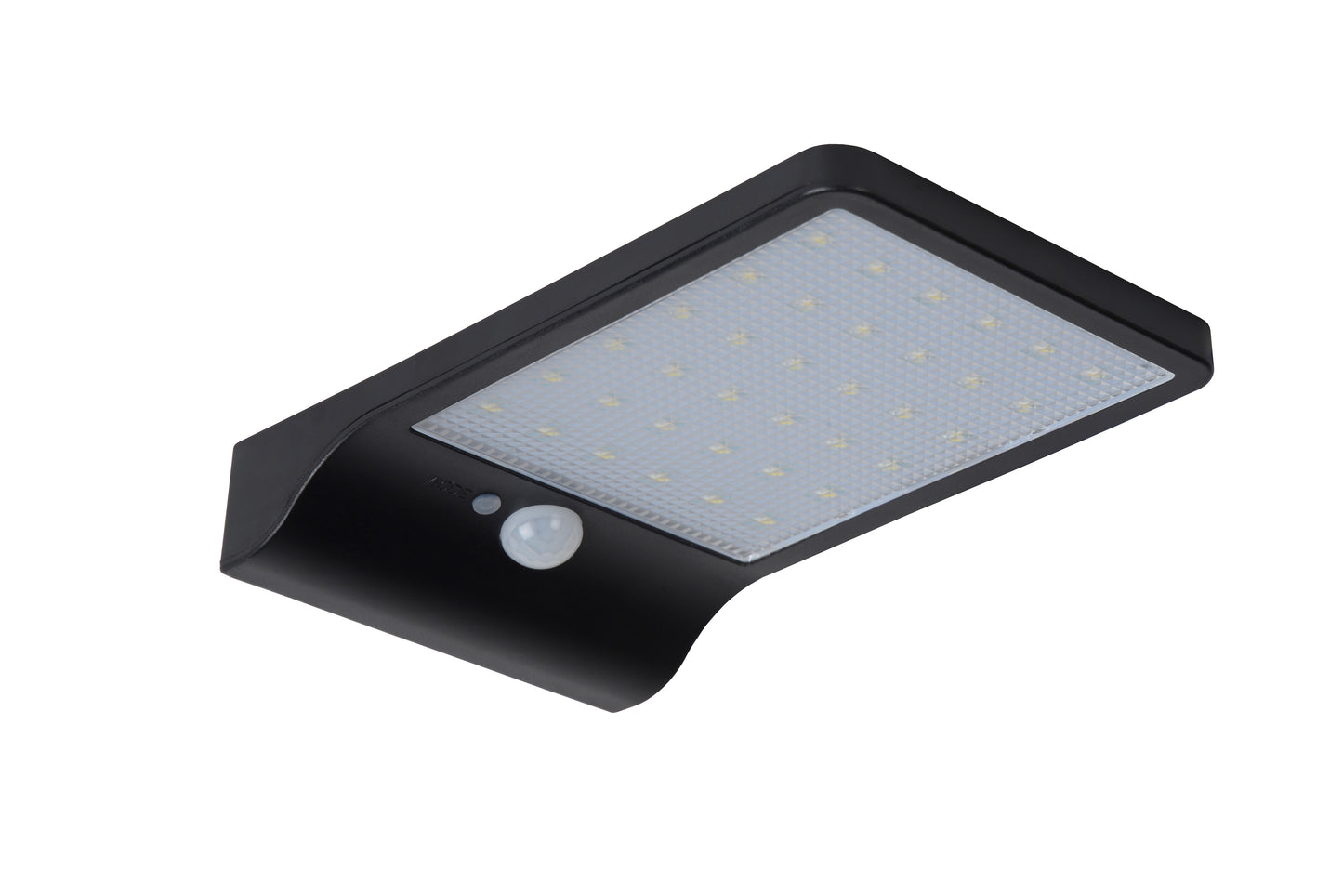 Lucide BASIC - Wall light Indoor/Outdoor - LED - 1x3W 2700K - IP44 - Motion & Day/Night Sensor - Black