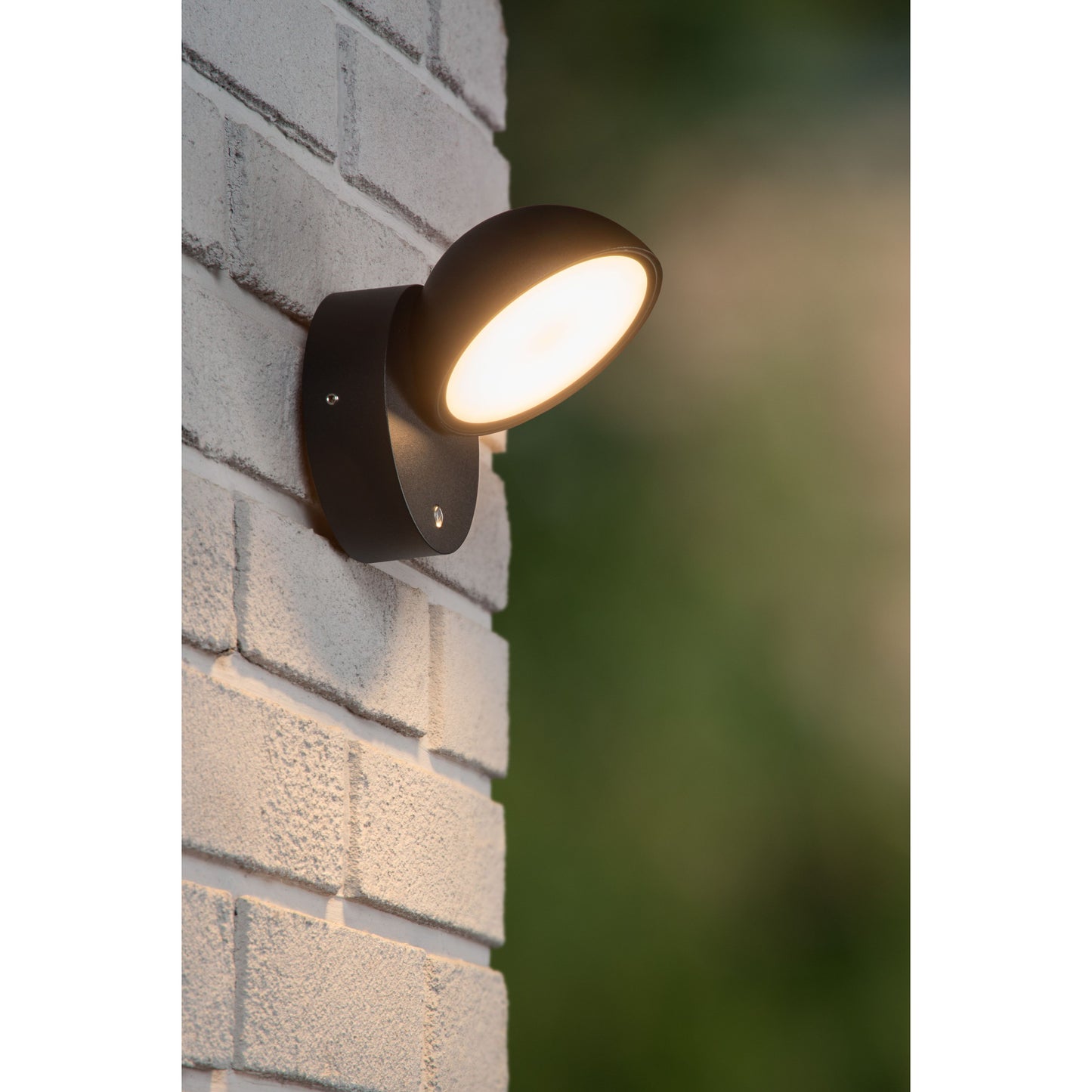 Lucide FINN - Wall light Indoor/Outdoor - LED - 1x12W 3000K - IP54 - Day/Night Sensor - Black