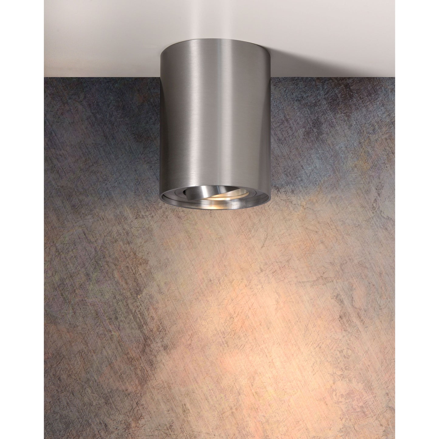 Lucide TUBE - Ceiling spotlight - Ø 9,6 cm - 1xGU10 - Satin Chrome