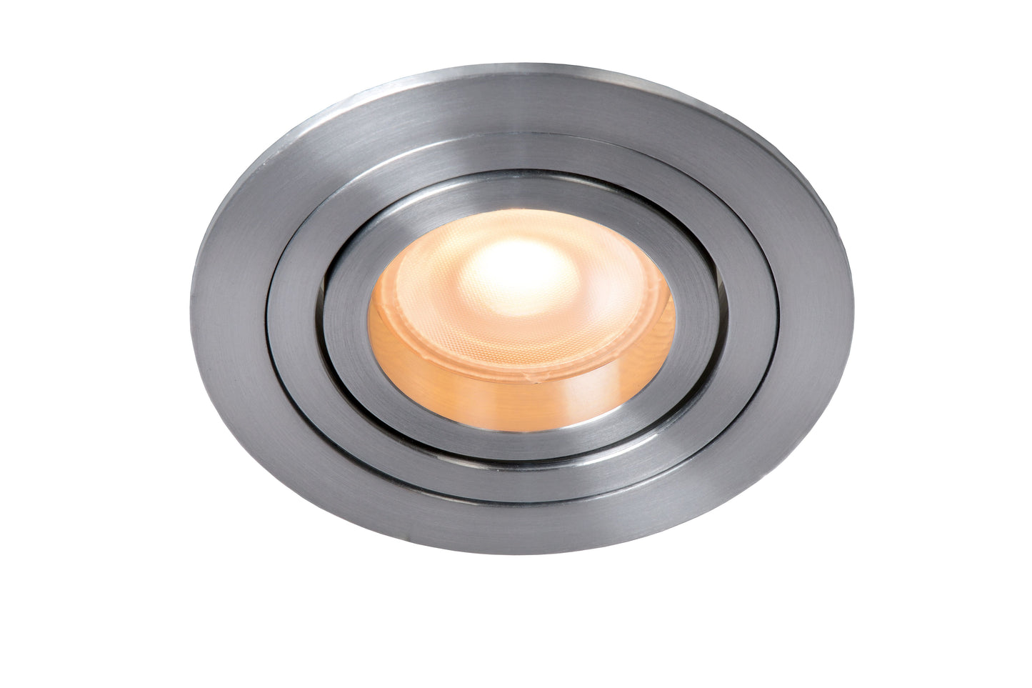 Lucide TUBE - Recessed spotlight - Ø 9,2 cm - 1xGU10 - Satin Chrome