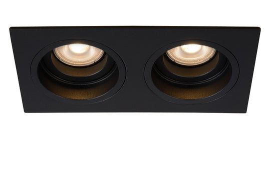 Lucide EMBED - Recessed spotlight - 2xGU10 - Black